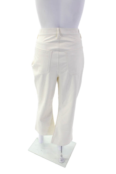 7 For All Mankind Womens High Waist Slim Kick Pants - Cream Size 32