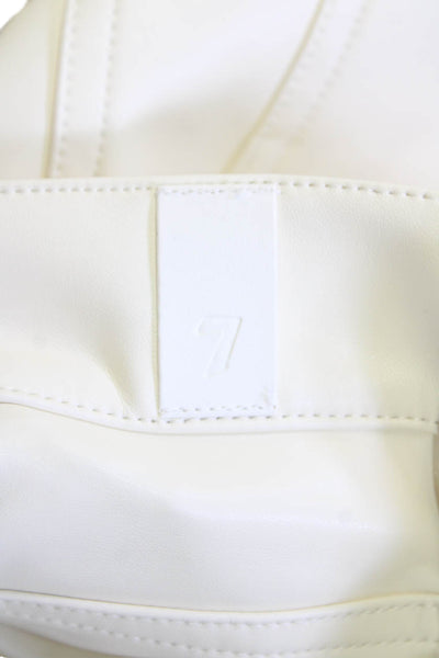 7 For All Mankind Womens High Waist Slim Kick Pants - Cream Size 32