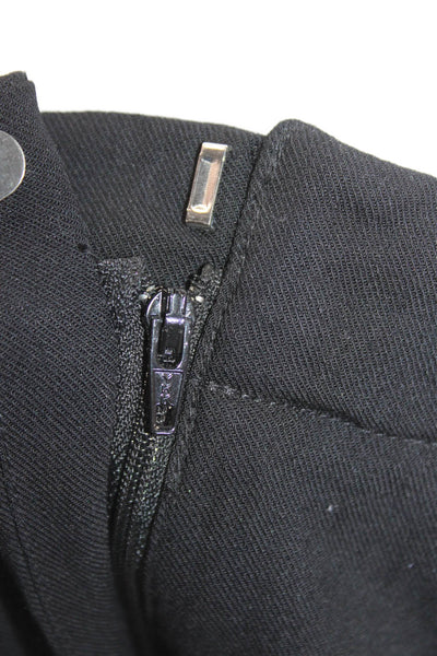 BCBG Max Azria Womens Pleated Front High Rise Dress Shorts Black Wool Size 8