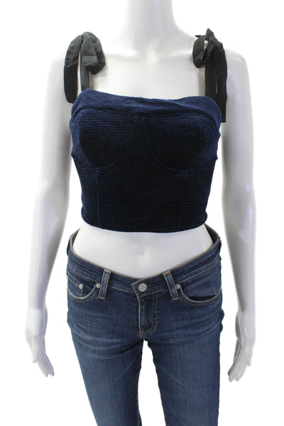 En Saison Womens Micah Bustier Top - Navy Size XS