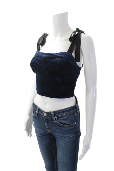 En Saison Womens Micah Bustier Top - Navy Size XS