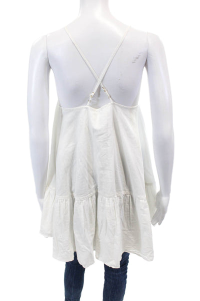 Lovers + Friends Womens Spaghetti Strap Tank Top White Size Extra Extra Small