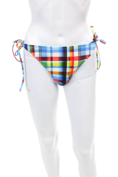 STAUD Womens Sisley String Bottoms - Madras Plaid Size XL