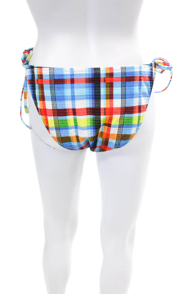 STAUD Womens Sisley String Bottoms - Madras Plaid Size XL