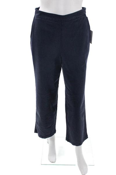 Bella Dahl Womens Pull On High Rise Straight Leg Pants Navy Blue Size Extra Smal