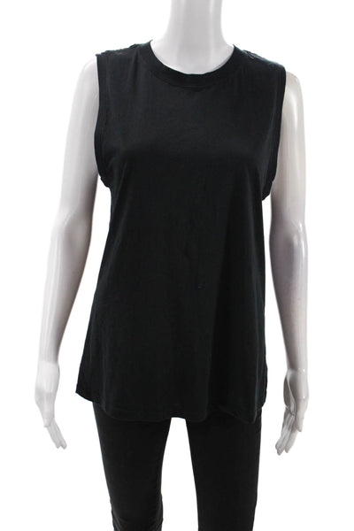 Lululemon Womens Sleeveless Pullover Tank Top Black Cotton Blend Size 4