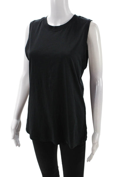 Lululemon Womens Sleeveless Pullover Tank Top Black Cotton Blend Size 4