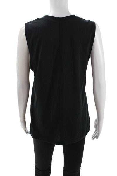 Lululemon Womens Sleeveless Pullover Tank Top Black Cotton Blend Size 4