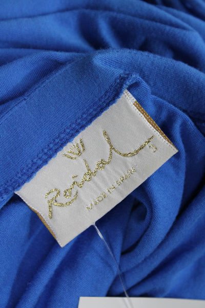 Roidal Womens Rouched Side Detail Boat Neck Mini Dress Light Blue Size 3