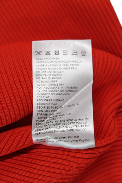Coperni Womens Cut-Out Knit Dress - Red Size S