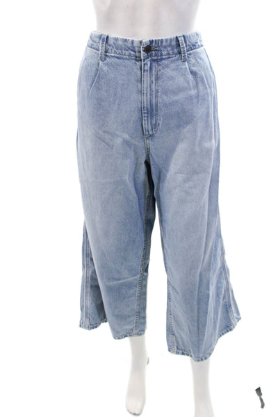 Oak & Acorn Womens Naomi Culotte Trousers - Bluebell Size 31