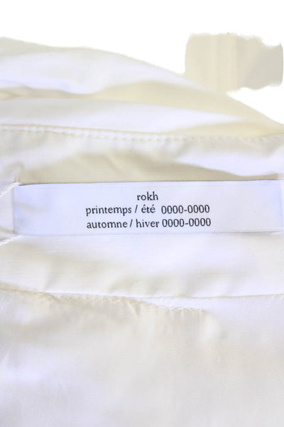 ROKH Womens Twist Front Mini Skirt - OffWhite Size 36