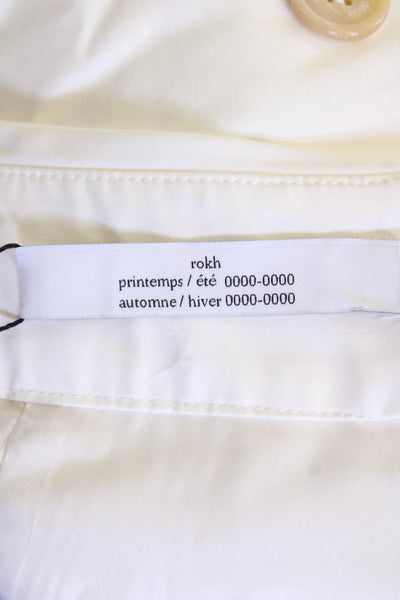 ROKH Womens Twist Front Mini Skirt - OffWhite Size 34