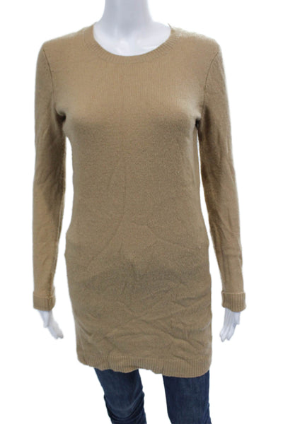 Polo Ralph Lauren Womens Blue Label Wool Long Sleeve Knit Sweater Nude Size XS