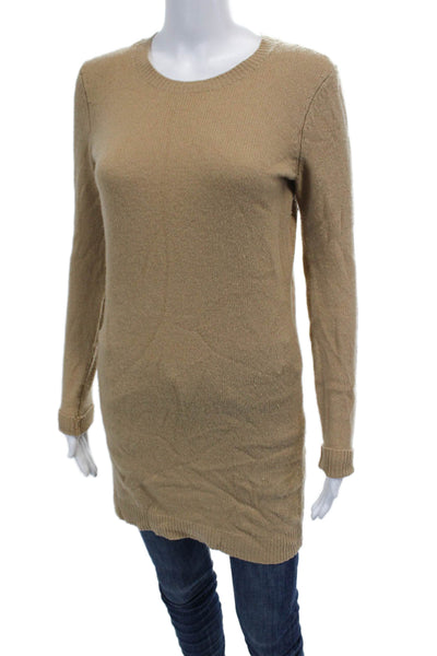 Polo Ralph Lauren Womens Blue Label Wool Long Sleeve Knit Sweater Nude Size XS