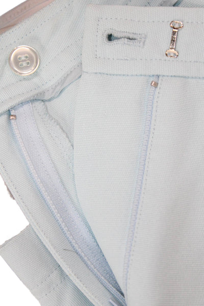 J. Mclaughlin Womens Textured Zip Button Pleated Dress Shorts Blue Size 06