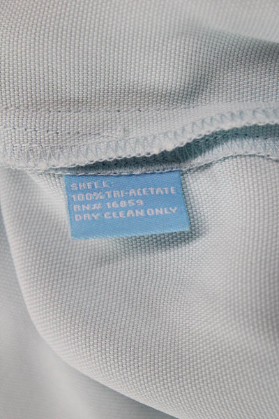 J. Mclaughlin Womens Textured Zip Button Pleated Dress Shorts Blue Size 06