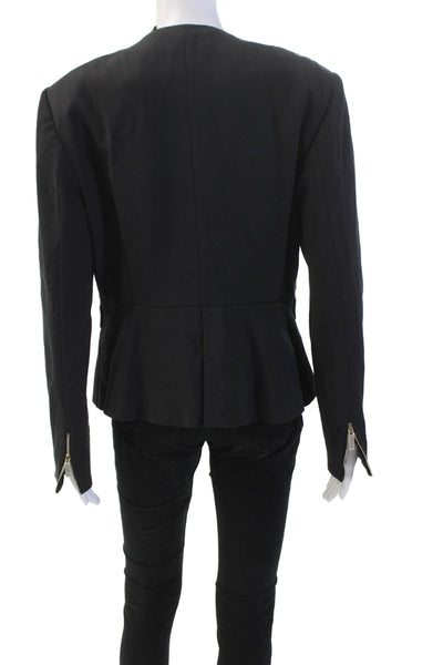 Ted Baker London Womens Full Zipper Long Sleeves Light Jacket Black Size 4