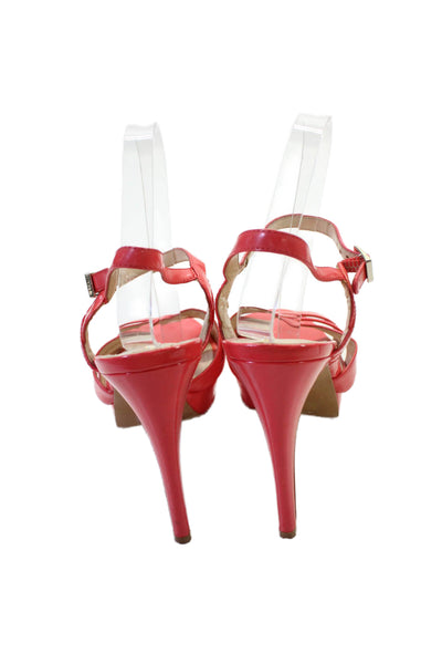 Vince Camuto Womens Patent Leather Slingbacks Heels Pink Size 9.5 Medium