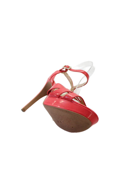 Vince Camuto Womens Patent Leather Slingbacks Heels Pink Size 9.5 Medium