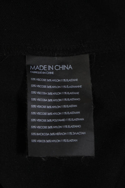 Club Monaco Womens Short Sleeve V-neck Lined Dress Top Black Size S
