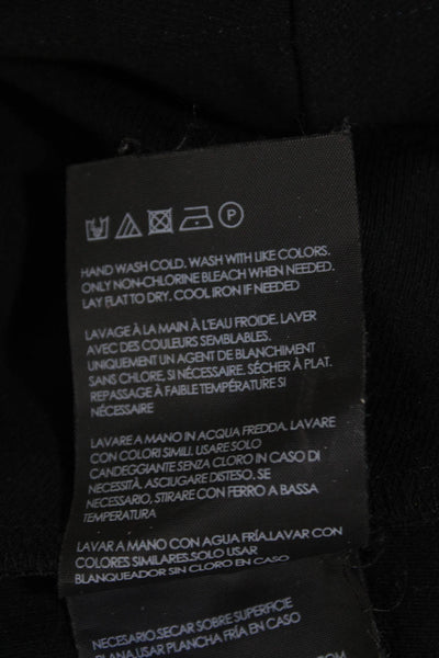 Club Monaco Womens Short Sleeve V-neck Lined Dress Top Black Size S