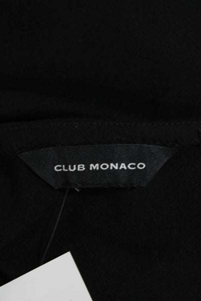Club Monaco Womens Short Sleeve V-neck Lined Dress Top Black Size S