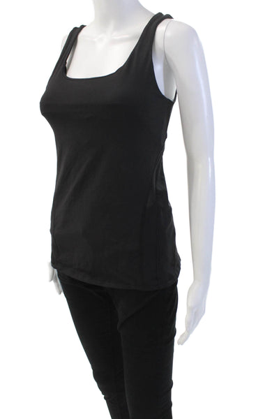 Lululemon Womens Sleeveless V-neck Lined Casual Tank Top Black Size XS