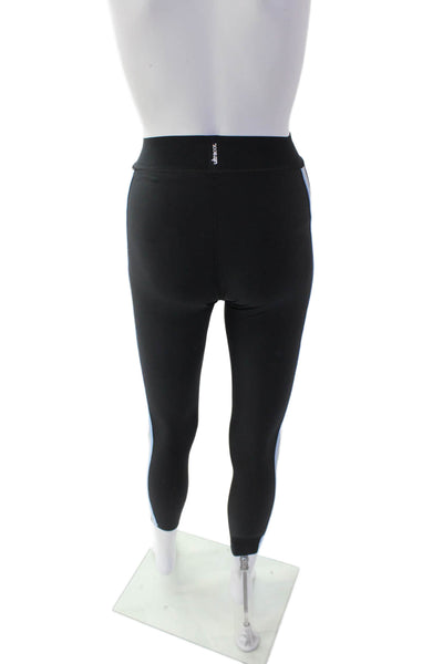 Ultracor Womens High Waisted Side Striped Stretch Leggings Black Size XS