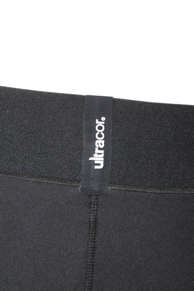 Ultracor Womens High Waisted Side Striped Stretch Leggings Black Size XS