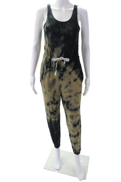Electric & Rose Womens Sleeveless Tie Dye Round Neck Jumpsuit Black Size XS