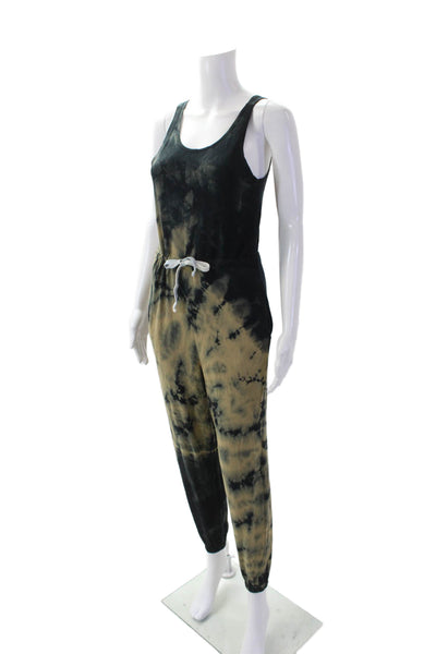 Electric & Rose Womens Sleeveless Tie Dye Round Neck Jumpsuit Black Size XS