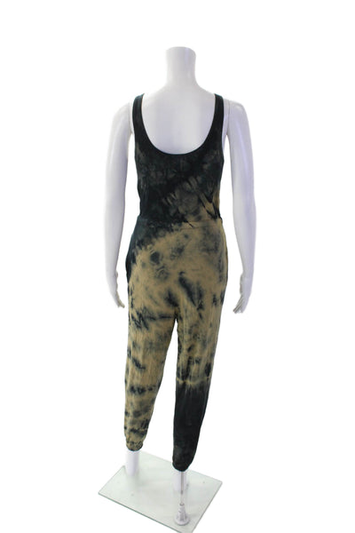 Electric & Rose Womens Sleeveless Tie Dye Round Neck Jumpsuit Black Size XS