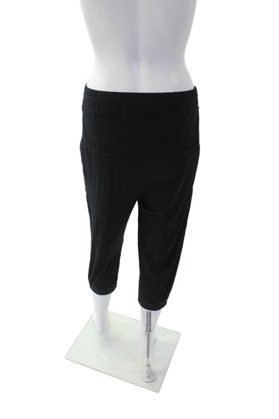 Helmut Lang Womens Drawstring Waist Pocketed Capri Sweatpants Black Size P