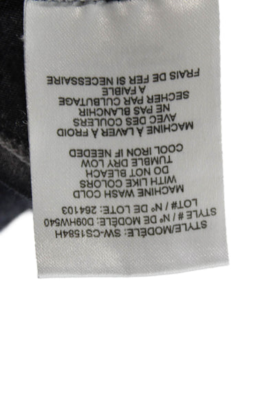 Helmut Helmut Lang Womens Cotton Paneled Detail Long Sleeve Top Gray Size P
