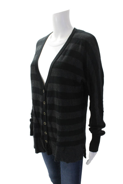 ALC Womens Cotton Crew Neck Short Ruched Sleeve Detail T-Shirt Black Size XS