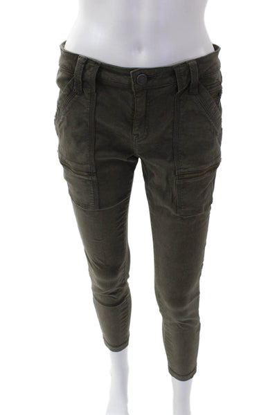 Joie Jeans Womens Mid Rise Skinny Leg Cargo Jeans Rustic Gray Size 30