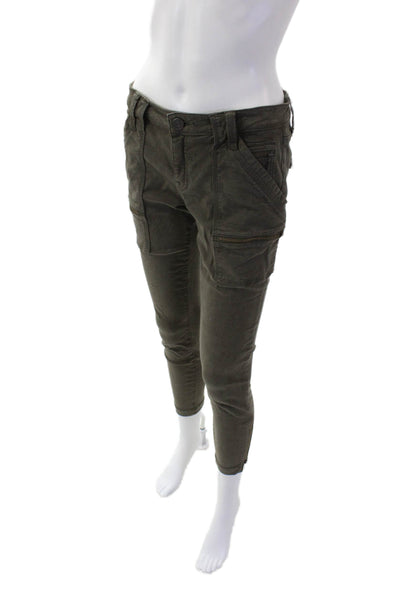 Joie Jeans Womens Mid Rise Skinny Leg Cargo Jeans Rustic Gray Size 30