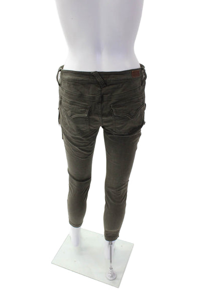 Joie Jeans Womens Mid Rise Skinny Leg Cargo Jeans Rustic Gray Size 30