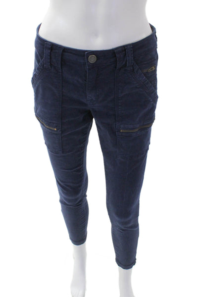 Joie Jeans Womens Park Skinny Leg Cargo Jeans Navy Blue Cotton Size 27