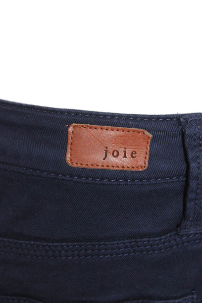 Joie Jeans Womens Park Skinny Leg Cargo Jeans Navy Blue Cotton Size 27