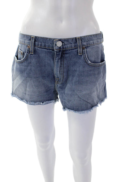 Joie Jeans Womens Denim Zip Up Shayna Cut Off Shorts Blue Cotton Size 27