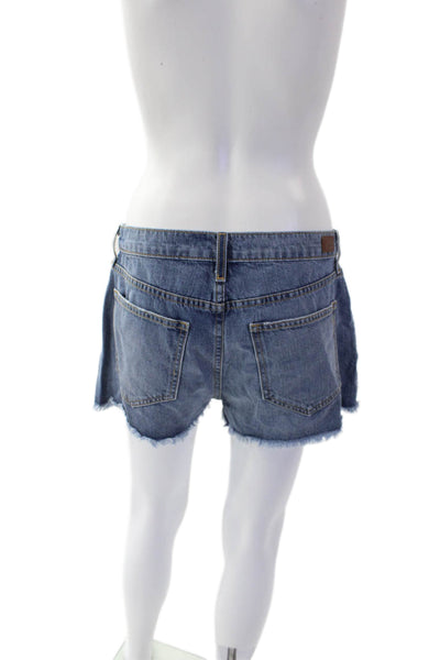 Joie Jeans Womens Denim Zip Up Shayna Cut Off Shorts Blue Cotton Size 27