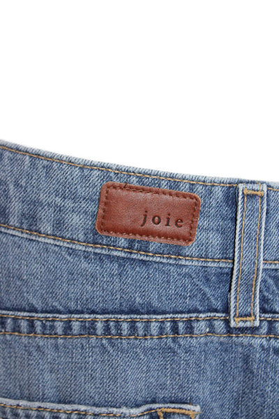 Joie Jeans Womens Denim Zip Up Shayna Cut Off Shorts Blue Cotton Size 27