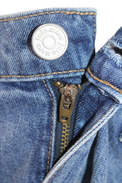 Joie Jeans Womens Denim Zip Up Shayna Cut Off Shorts Blue Cotton Size 27