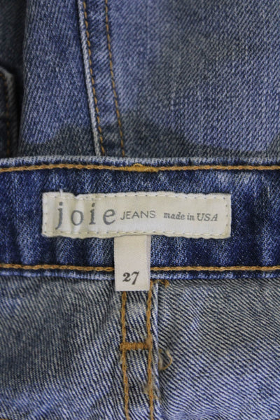 Joie Jeans Womens Denim Zip Up Shayna Cut Off Shorts Blue Cotton Size 27