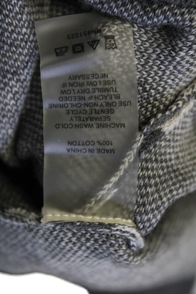 Vince Camuto Womens Long Sleeve Round Neck Stripe Sweater Gray Suze L