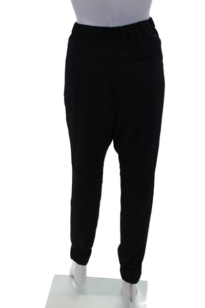 G Star Raw Womens Elastic Waistband Cuff Bottom Straight Casual Pants Navy Sz L