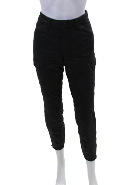 L Agence Womens Cotton Lined Straight Leg Casual Pants Black Size EUR 27