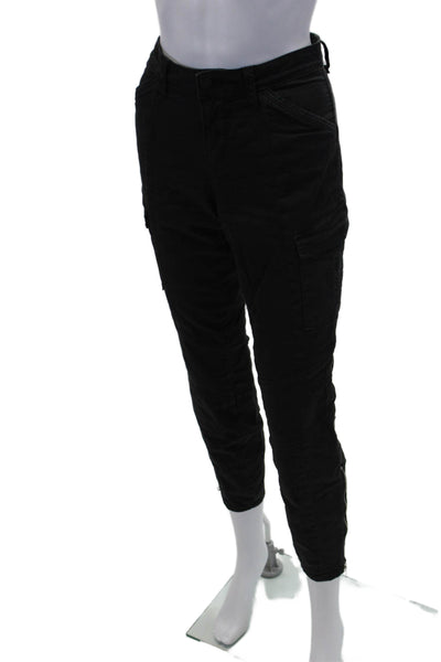 L Agence Womens Cotton Lined Straight Leg Casual Pants Black Size EUR 27